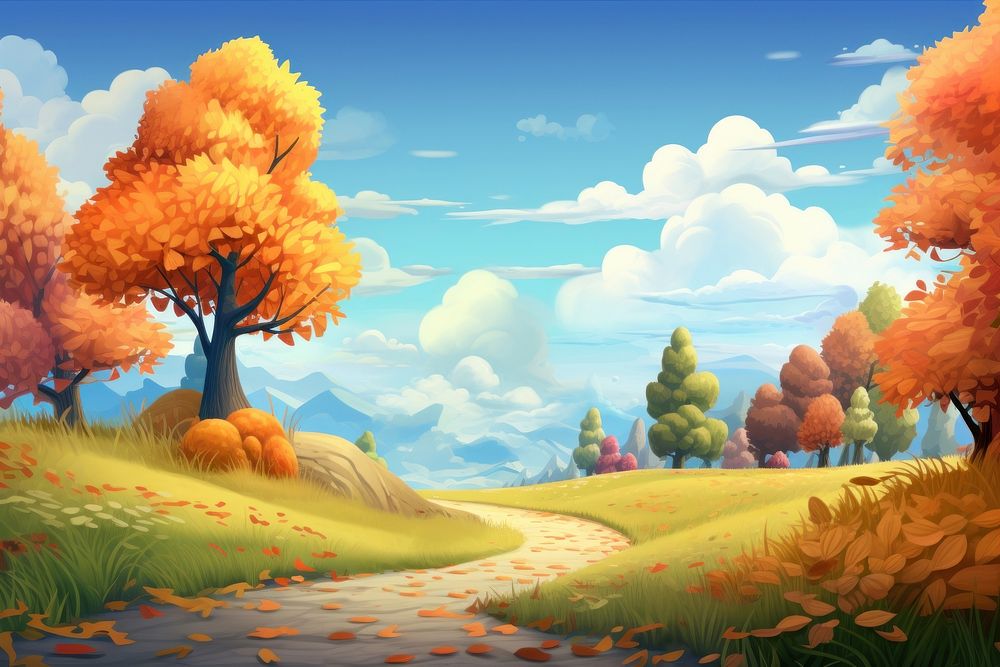 Landscape outdoors autumn nature. AI generated Image by rawpixel.