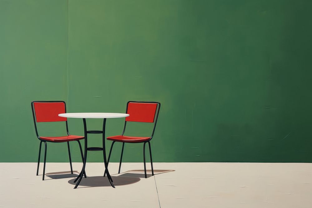 Furniture chair table green. AI generated Image by rawpixel.