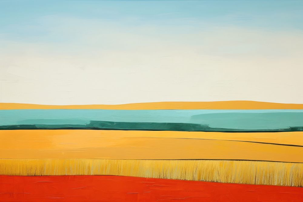 Landscape grassland outdoors painting. AI generated Image by rawpixel.