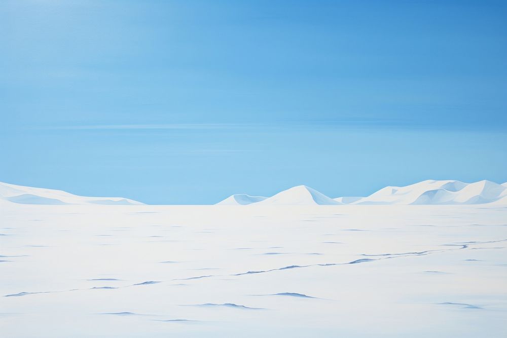 Landscape snow outdoors horizon. AI generated Image by rawpixel.