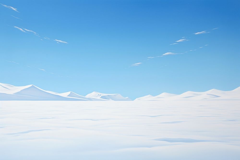 Landscape snow outdoors horizon. AI generated Image by rawpixel.