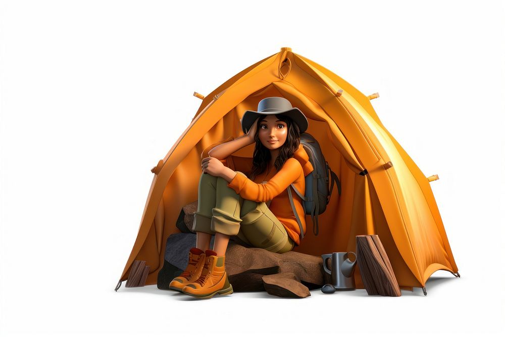Tent portrait camping adult. AI generated Image by rawpixel.