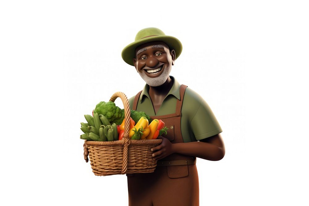 Basket vegetable gardening portrait. AI generated Image by rawpixel.