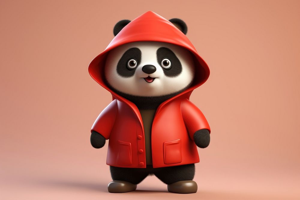 Panda cute toy representation. 