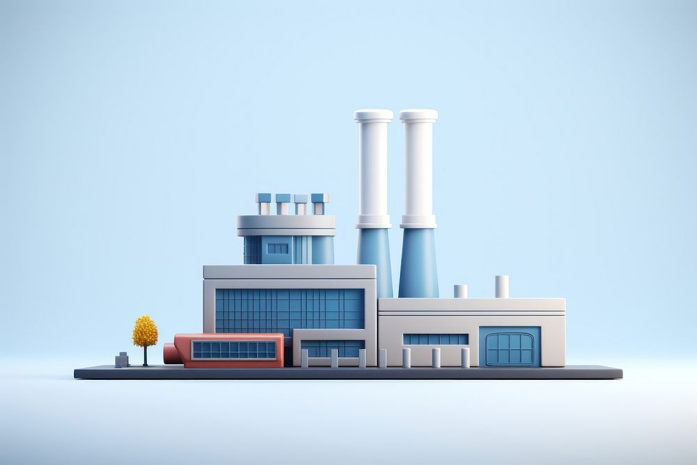 Architecture building factory technology. AI generated Image by rawpixel.