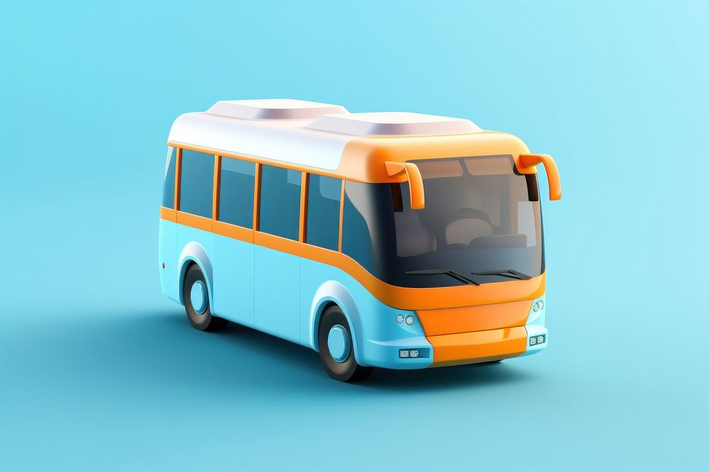 Bus vehicle transportation minibus. AI generated Image by rawpixel.
