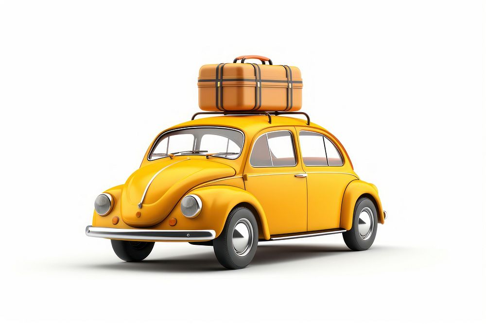 Car suitcase vehicle luggage. AI generated Image by rawpixel.