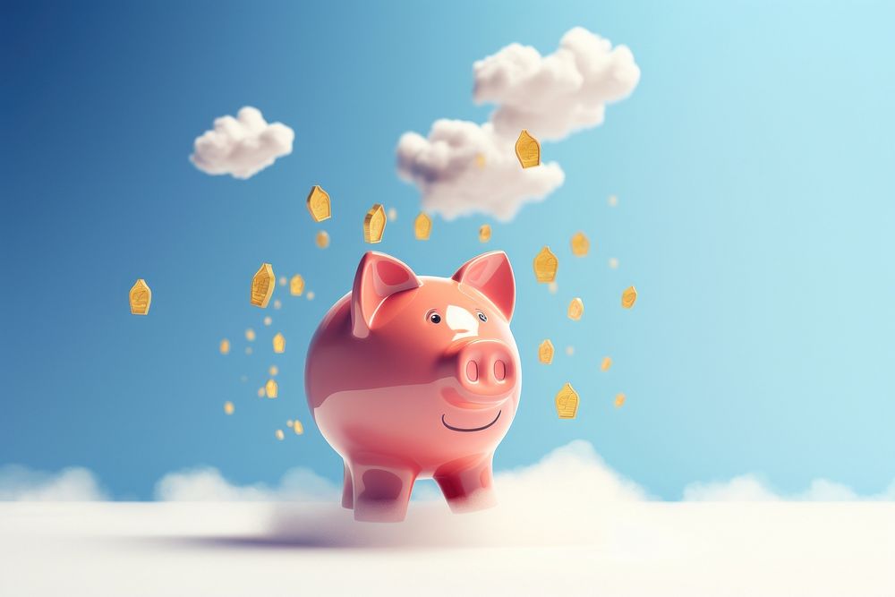 Pig sky representation investment. AI generated Image by rawpixel.