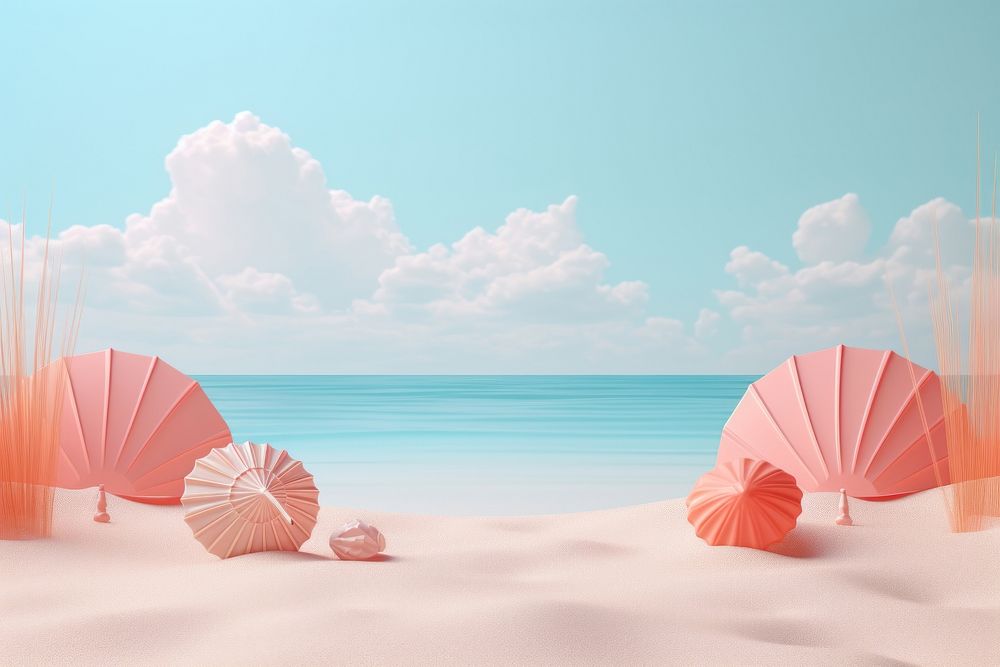 Beach outdoors nature summer. AI generated Image by rawpixel.