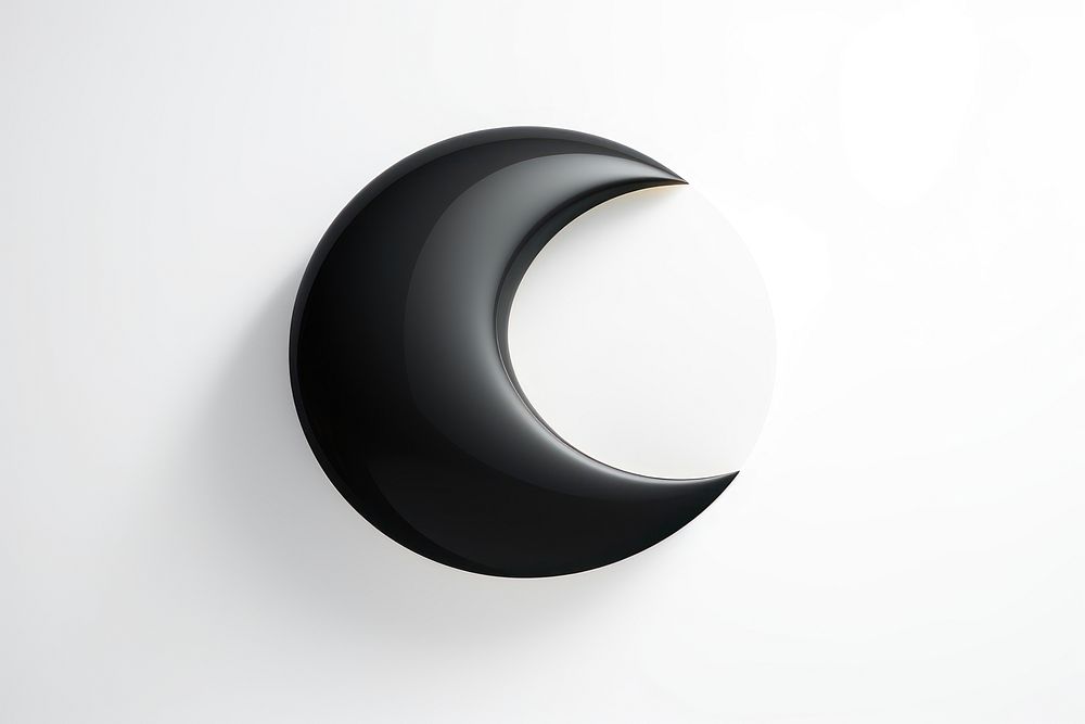 Eclipse white background astronomy crescent. AI generated Image by rawpixel.