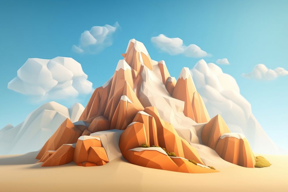 Mountain landscape outdoors nature. AI generated Image by rawpixel.