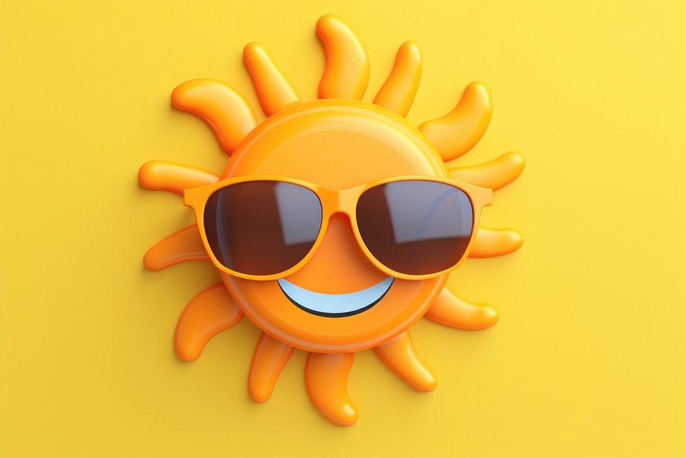 Sunglasses smiling anthropomorphic accessories. AI generated Image by rawpixel.