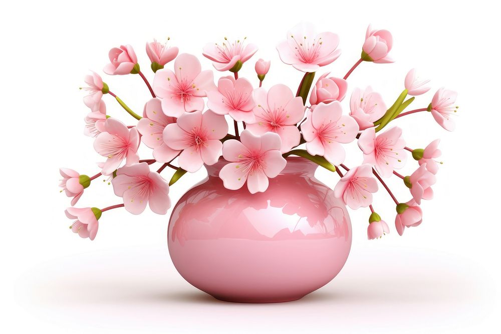 Blossom flower vase cherry. AI generated Image by rawpixel.