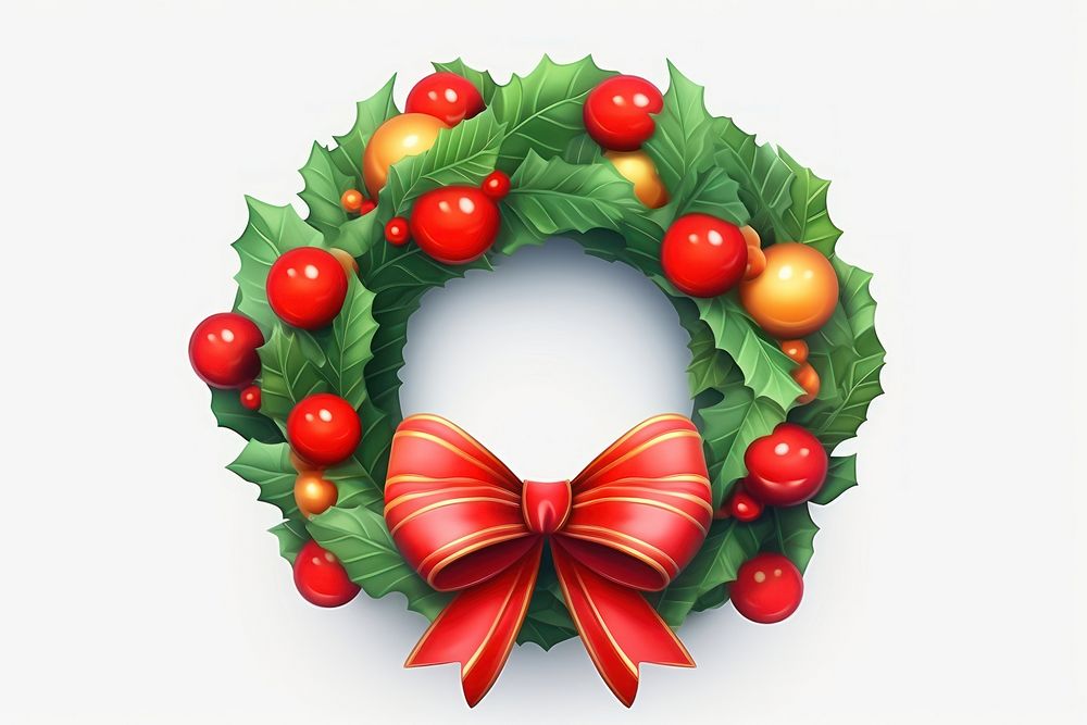 Wreath christmas food celebration. AI generated Image by rawpixel.
