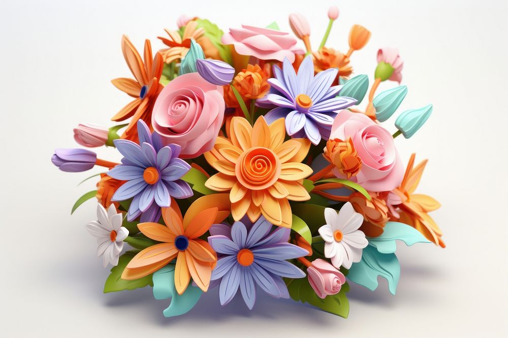 Flower art plant flower bouquet. AI generated Image by rawpixel.