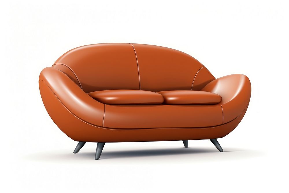 Furniture armchair leather brown. AI generated Image by rawpixel.