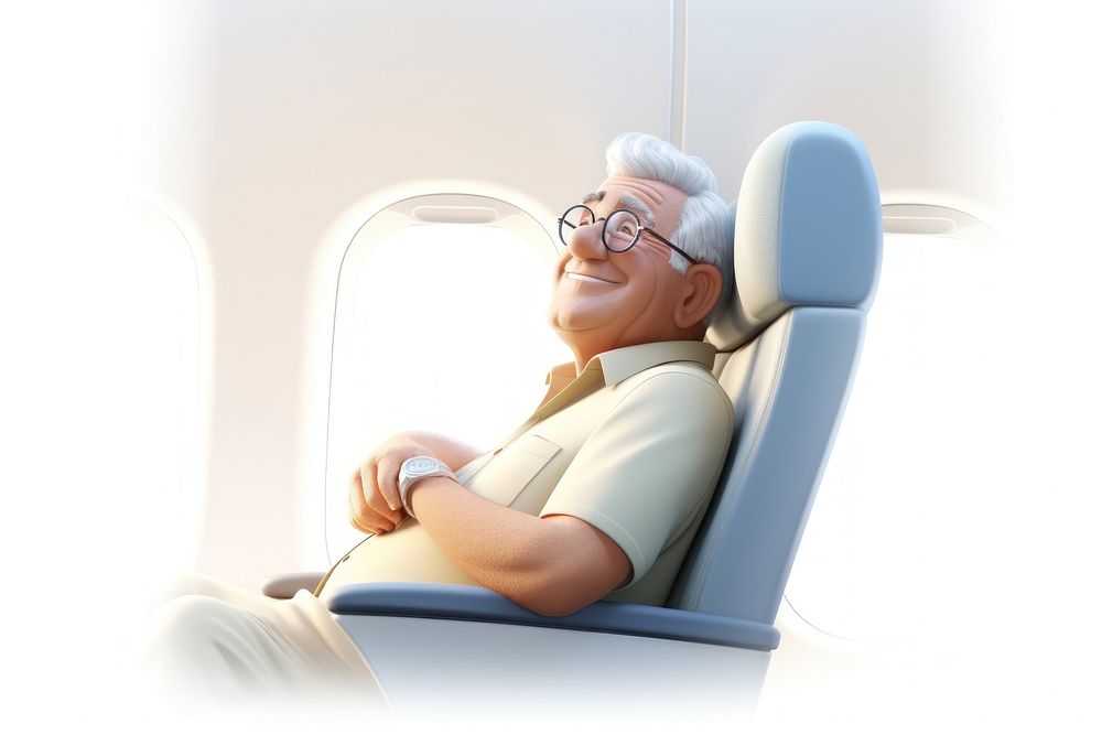 Airplane glasses vehicle sitting. AI generated Image by rawpixel.