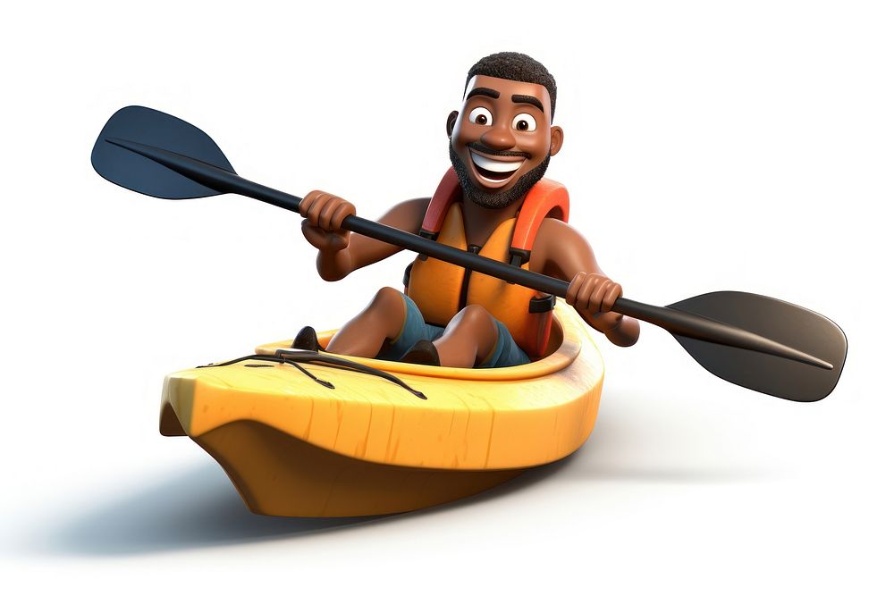 Kayak adventure vehicle cartoon. AI generated Image by rawpixel.