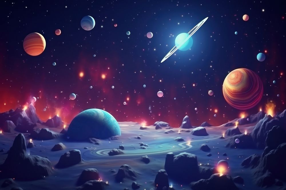 Space astronomy universe nature. AI generated Image by rawpixel.
