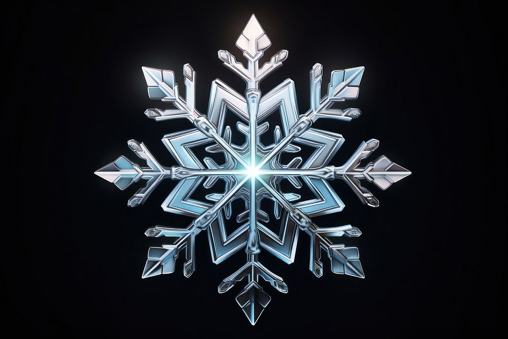Snowflake white illuminated christmas. AI generated Image by rawpixel.