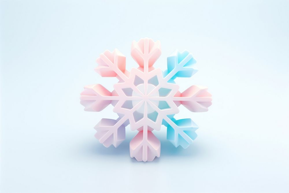 Snowflake white background celebration creativity. AI generated Image by rawpixel.