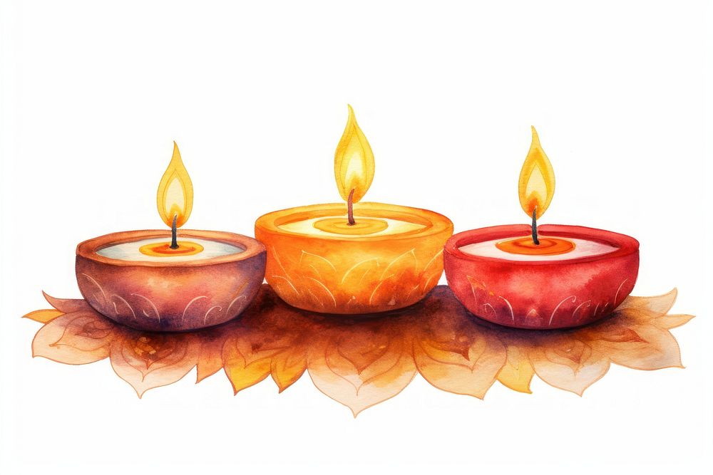 Candle diwali illuminated celebration. AI generated Image by rawpixel.