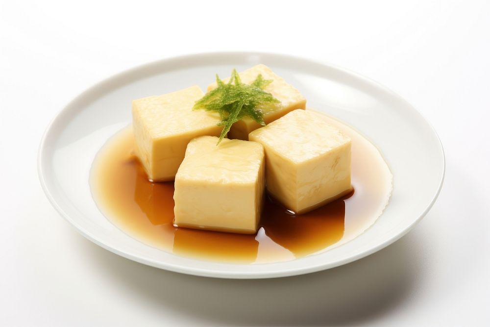 Agedashi tofu plate food meal. AI generated Image by rawpixel.