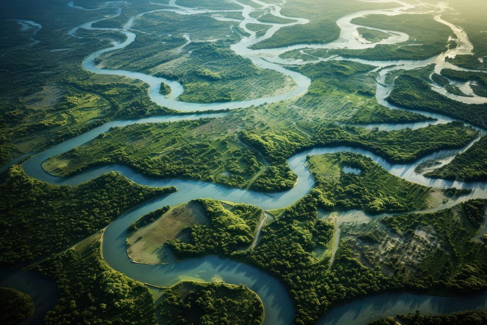 Outdoors nature green river. 