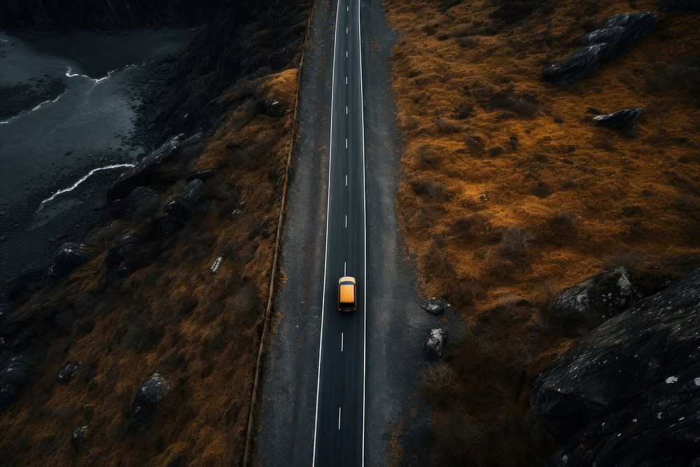 Road car outdoors mountain. AI generated Image by rawpixel.