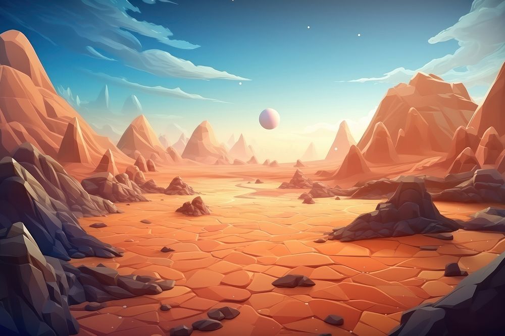 Backgrounds landscape panoramic cartoon. AI generated Image by rawpixel.