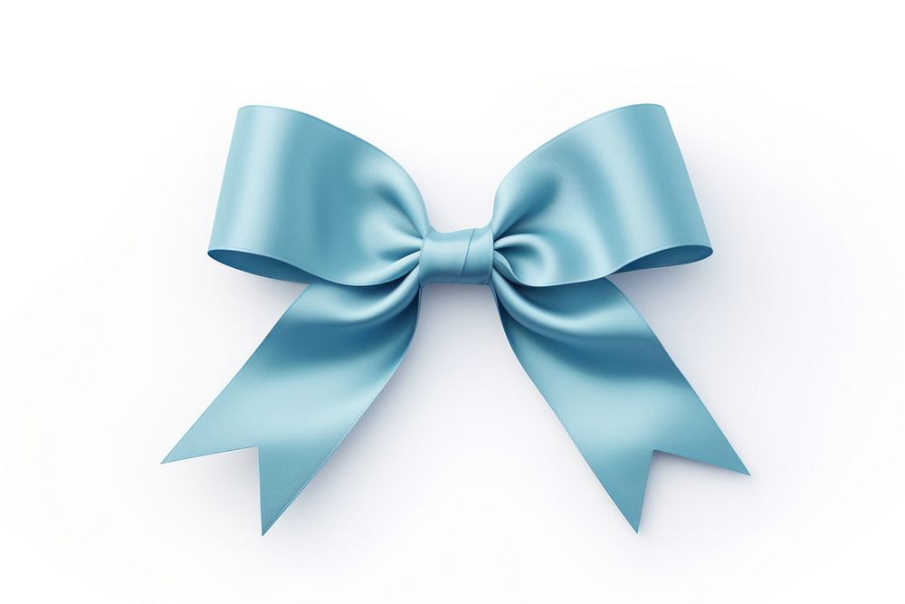 Ribbon gift blue bow. AI generated Image by rawpixel.