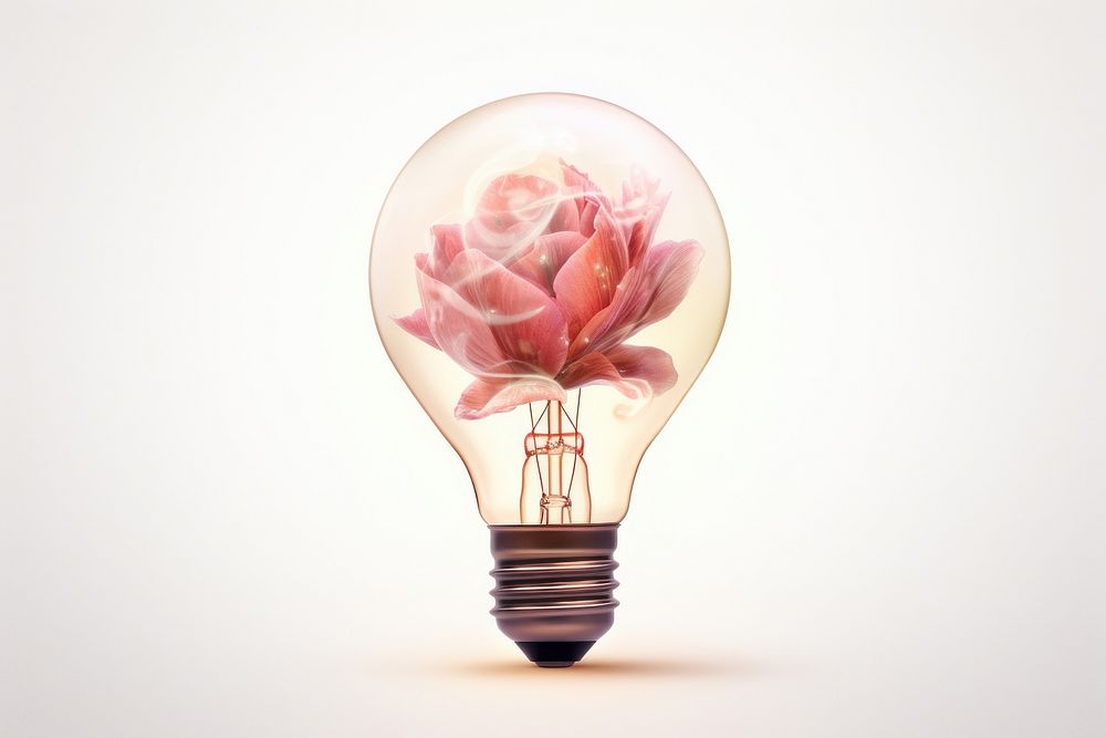 Lightbulb flower human electricity. AI generated Image by rawpixel.