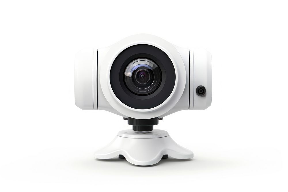 Camera webcam white white background. AI generated Image by rawpixel.