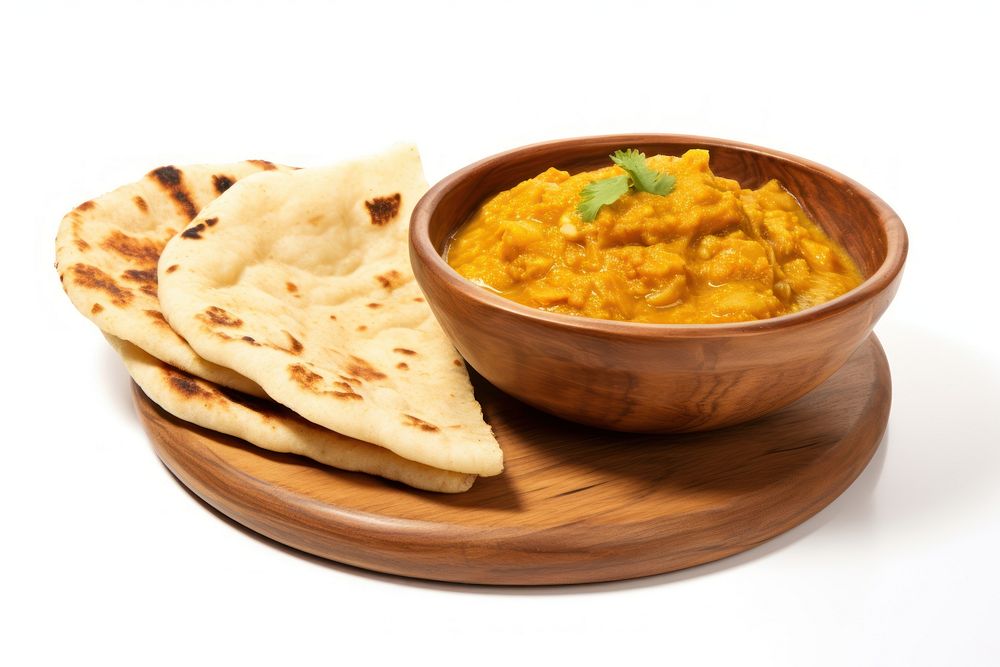 Bread curry plate food. AI generated Image by rawpixel.
