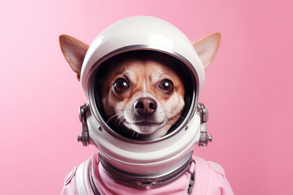 Astronaut dog mammal animal. 