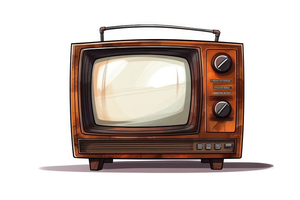 Television white background transportation electronics. AI generated Image by rawpixel.