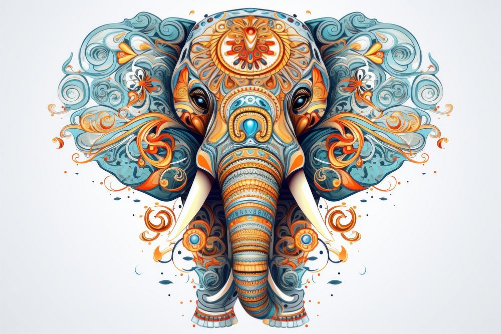 Elephant wildlife pattern animal. AI generated Image by rawpixel.