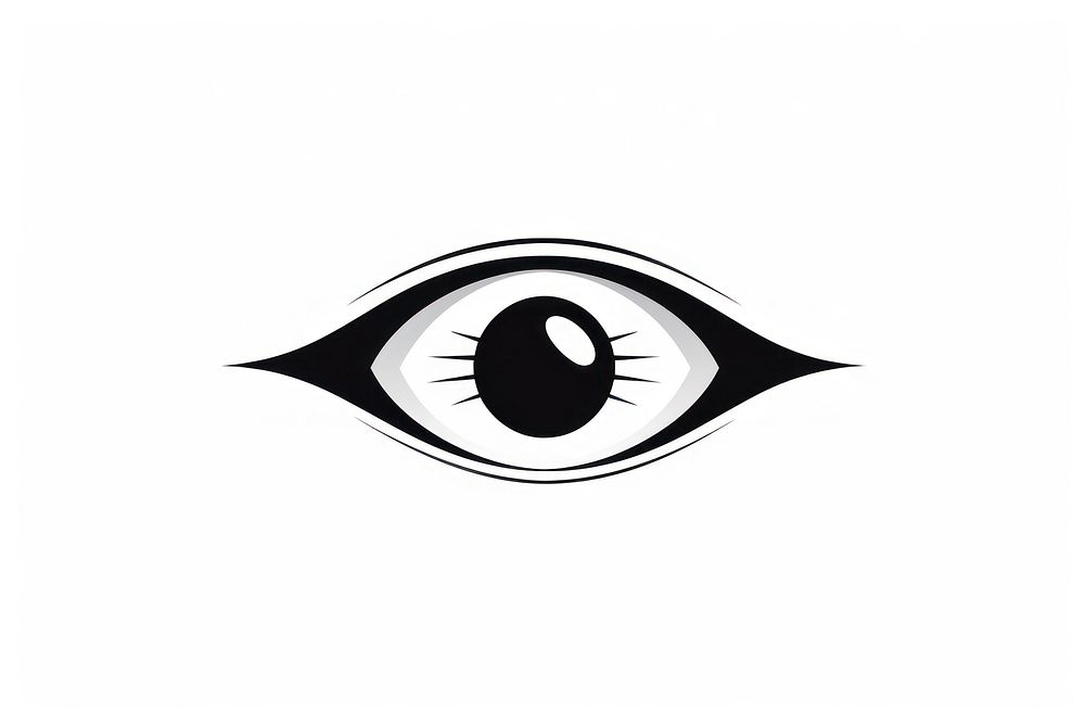 Symbol white logo eye. AI generated Image by rawpixel.