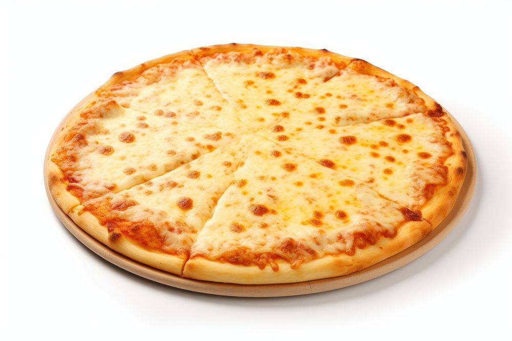 Pizza cheese food white background. AI generated Image by rawpixel.