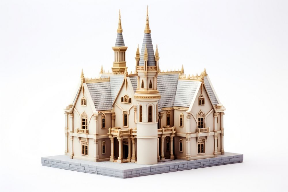 Architecture building mansion toy. AI generated Image by rawpixel.