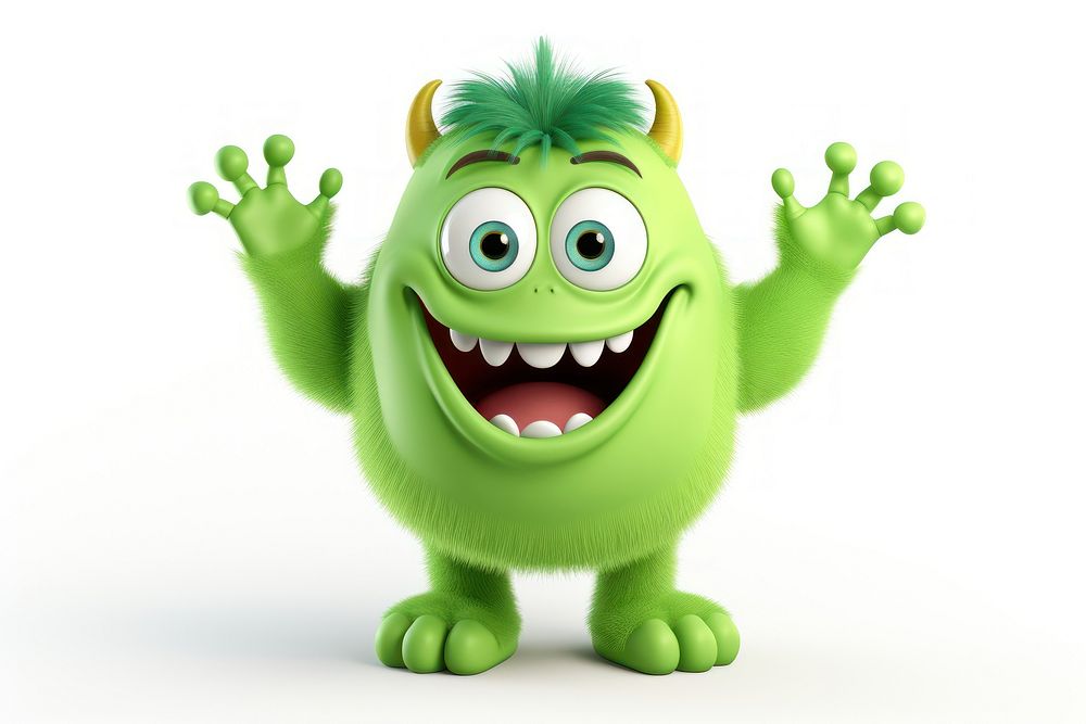 Green cartoon plush toy. AI generated Image by rawpixel.