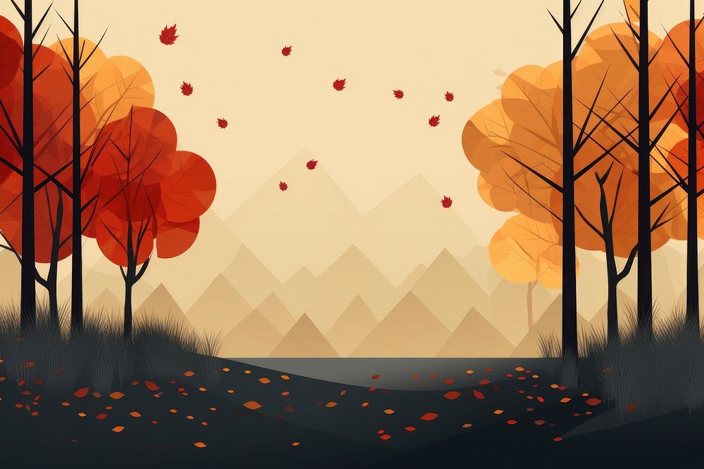 Outdoors autumn nature forest. AI generated Image by rawpixel.