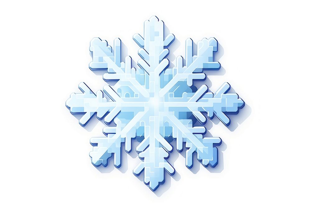 Snowflake white background christmas outdoors. AI generated Image by rawpixel.