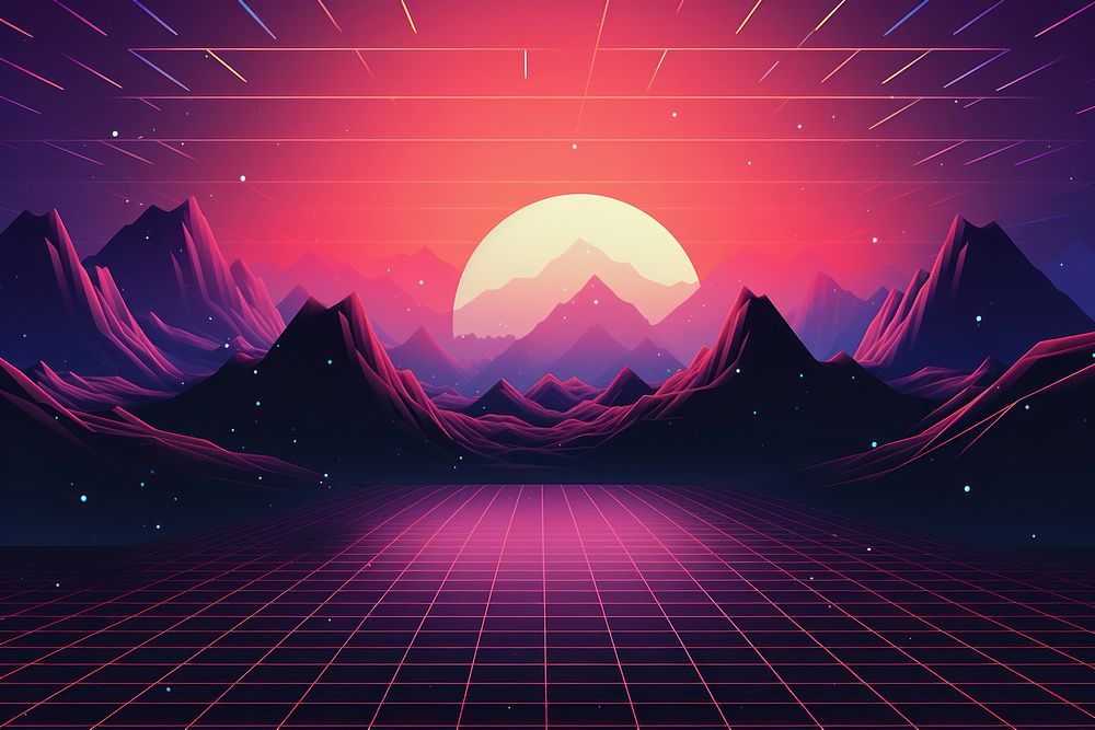 Landscape nature purple night. AI | Free Photo Illustration - rawpixel
