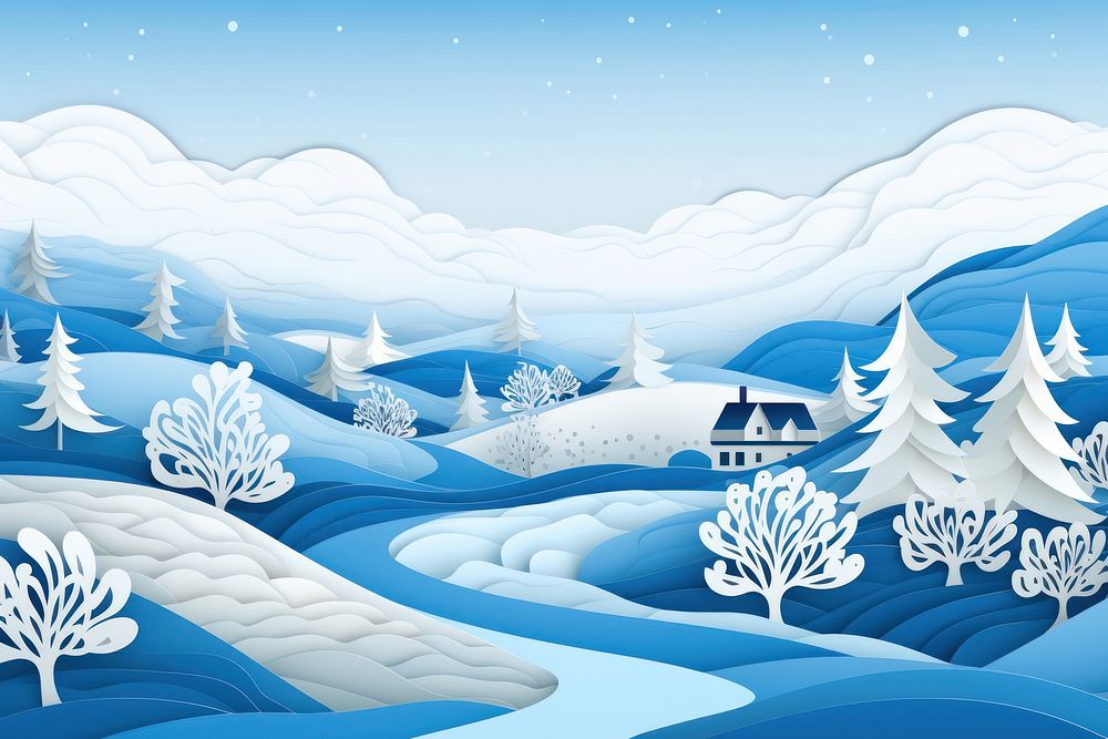 Landscape outdoors nature snow. AI generated Image by rawpixel.
