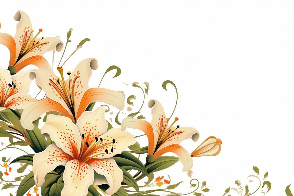 Flower lily pattern plant. AI generated Image by rawpixel.