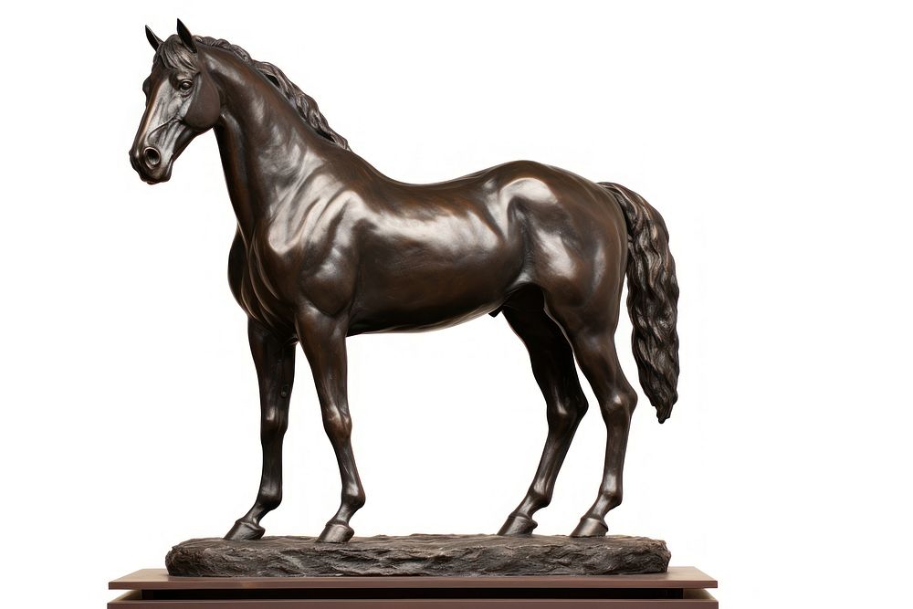 Horse sculpture stallion figurine. AI generated Image by rawpixel.