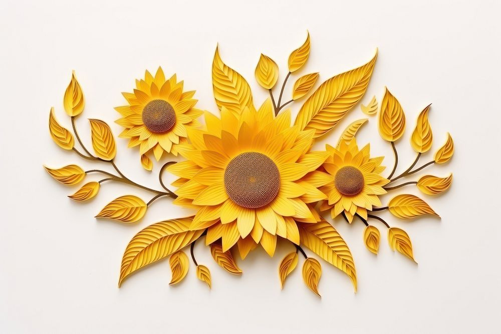 Sunflower pattern plant petal. AI generated Image by rawpixel.