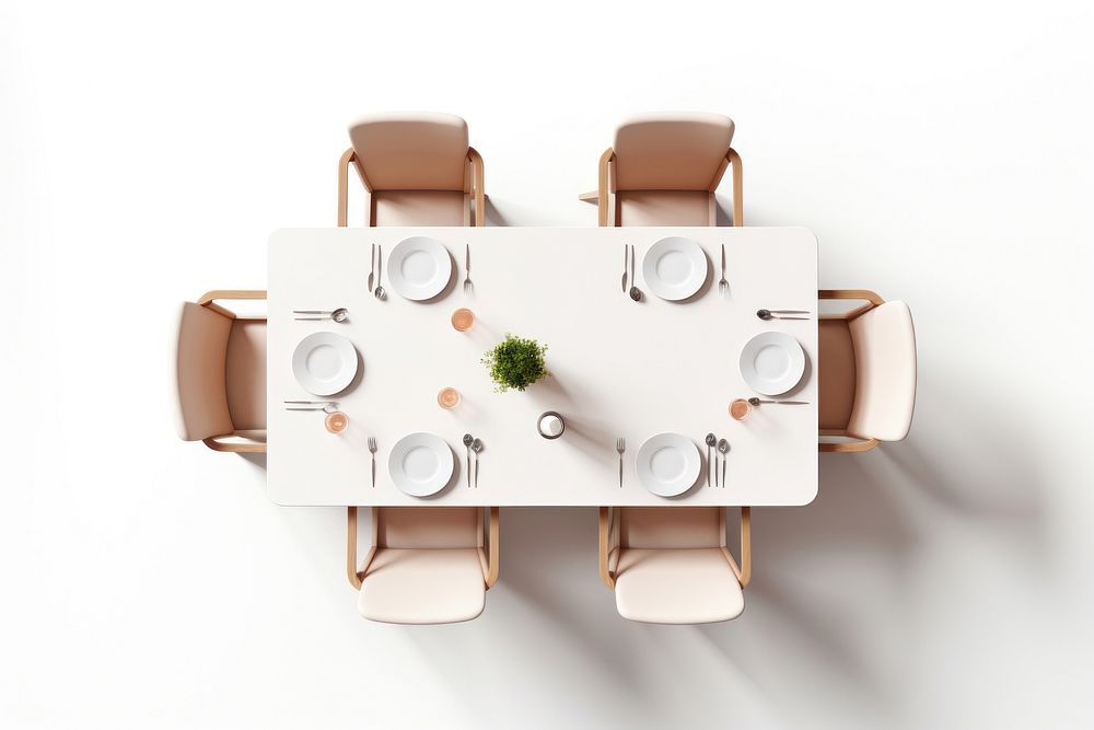 Table chair furniture plate. AI generated Image by rawpixel.