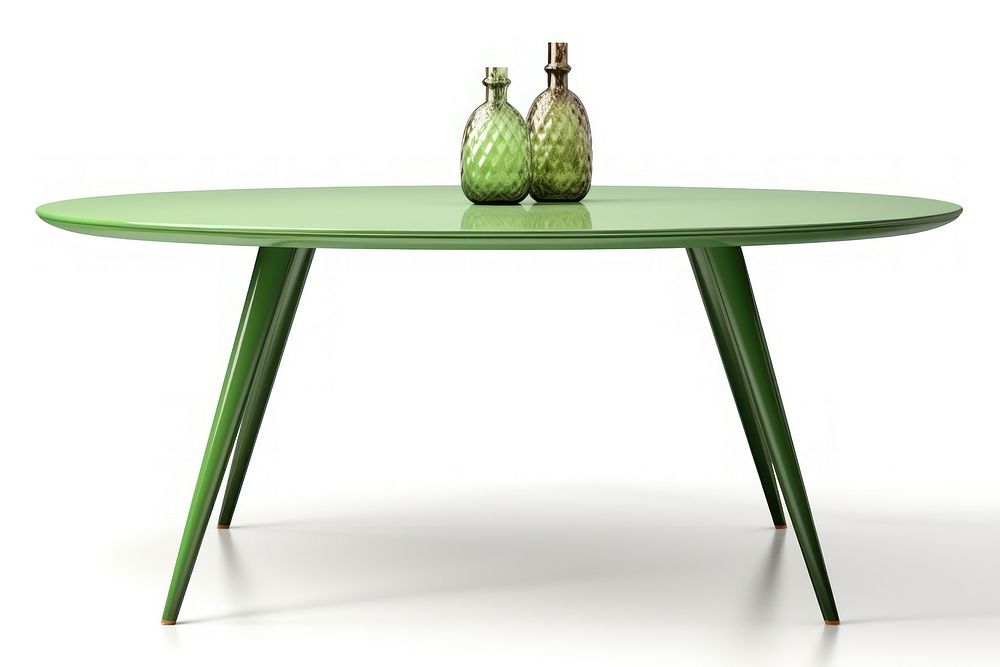 Table furniture green white background. AI generated Image by rawpixel.